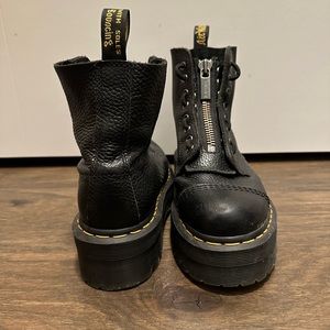 Dr Martens SINCLAIR MILLED NAPPA LEATHER PLATFORM BOOTS